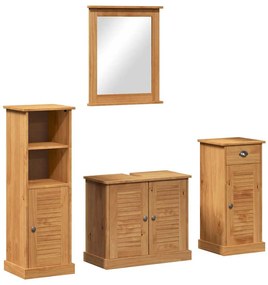 vidaXL Σετ Επίπλων Μπάνιου VIGO 4 pcs καφέ μελί 37 x 34 x 110 εκ