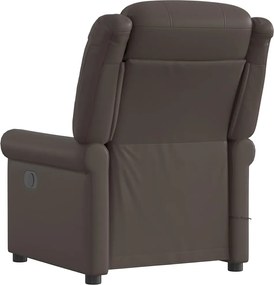 vidaXL Πολυθρόνα Μασάζ Γυαλ. Καφέ Συνθ. Δέρμα