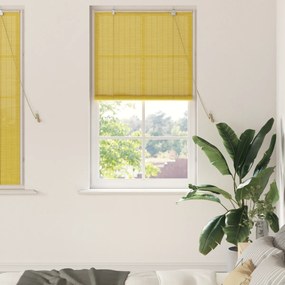 vidaXL Ρολά και Σκίες Παραθύρων Κίτρινο 80 x 160 cm Μπαμπού