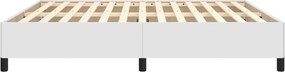 vidaXL Πλαίσιο Κρεβατιού χωρίς Στρώμα Λευκό 160x200 εκ. από Συνθετικό Δέρμα