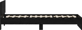 vidaXL Κρεβάτι με Κεφαλάρι Μαύρη Δρυς 80 x 200 cm Επεξεργασμένο ξύλο