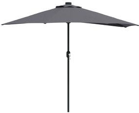 vidaXL Ομπρέλα Κήπου Ανθρακί 294 x 150 x 224 εκ. ύφασμα