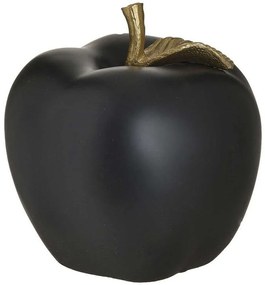 Διακοσμητικό Μήλο 3-70-323-0014 Φ15x15cm Black-Gold Inart Πολυρεσίνη