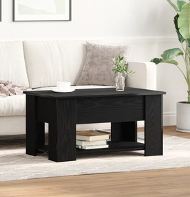 vidaXL Μαύρο Τραπέζι Καφέ 79x49x41 εκ. Φτιαγμένο από Επεξεργασμένο Ξύλο