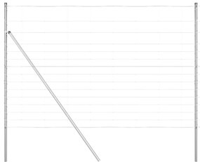 vidaXL Περίφραξη αγρού Ασημί 50 x 1.6 m Γαλβανισμένος χάλυβας