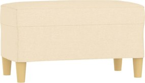 vidaXL Πάγκος Κρεμ 70 x 35 x 41 εκ. Υφασμάτινος