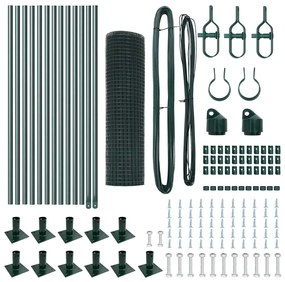 vidaXL Στύλος Περιφράξεων Πράσινο 25 x 0,4 μ (12 x 12 mm δικτύωση)