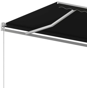 vidaXL Τέντα Συρόμενη Χειροκίνητη Ανθρακί 450 x 350 εκ.