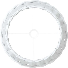 vidaXL Καπέλο Φωτιστικού Λευκό Ø45x28 εκ. από Wicker