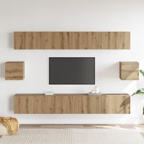 vidaXL Set καμπίνων τηλεόρασης  6 τεμαχίων Καρυδιά Επεξεργασμένο ξύλο