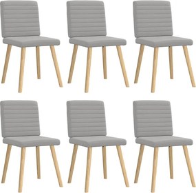vidaXL Καρέκλες τραπεζαρίας 6 τεμ Cloud Grey Fabric