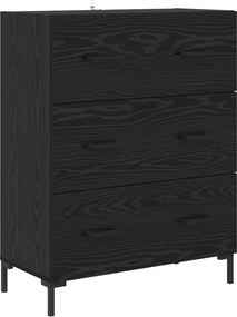 vidaXL Highboard Μαύρη Οξυά 69,5 x 34 x 180 εκ. Επεξεργασμένο ξύλο