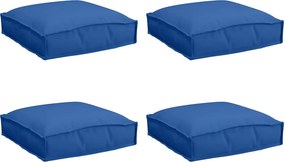 vidaXL Μαξιλάρι 4 pcs Ύφασμα Όξφορντ Βασιλικό Μπλε 40 x 40 x 8 εκ.