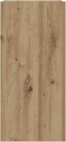vidaXL Πλαϊνό γραφείο Artisan Oak 45 x 35 x 75 εκ