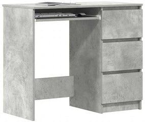 vidaXL Γραφείο Γκρι του Σκυροδέματος 90 x 45 x 76 εκ. από Επεξ. Ξύλο
