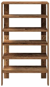 Ράφι παπουτσιών Παλιό ξύλο 61x32x105 cm Κατασκευασμένο ξύλο - Καφέ
