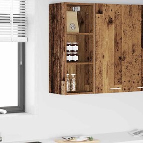 vidaXL Κρεμαστό ντουλάπι Riga Παλιό ξύλο 30 x 29,5 x 80 εκ.