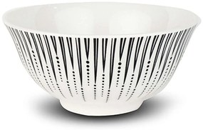 Μπωλ Δημητριακών Iris 10-099-315 Φ15,5x7cm 650ml White-Black Nava Porcelain