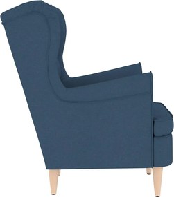 vidaXL πολυθρόνα μπλε 74x84x100 cm Ύφασμα