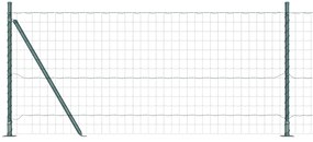 vidaXL Euro Fence με 13 Φλαγγμένα Posts 1x25 μ Γαλβανισμένος Χάλυβας