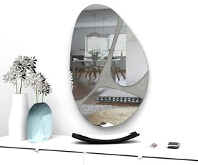 Καθρέπτης τοίχου Leon Megapap χρώμα γκρι 73x49x2,2εκ.