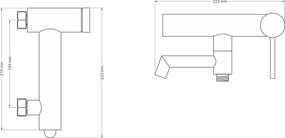 Acquanet Equinox 1001 Chrome - Μπαταρία λουτρού