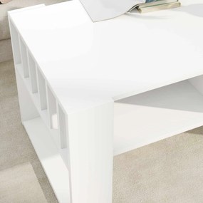 VidaXL Τραπεζάκι σαλονιού Λευκό 92 x 49,5 x 45 εκ. Επεξεργασμένο Ξύλο