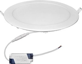 Led panel στρογγυλό χωνευτό λευκό χρώμα 25W 230V 3000k θερμό λευκό φως 1950lm με τροφοδοτικό