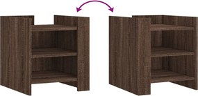 vidaXL Κομοδίνο Καφέ Δρυς 45x50x50 εκ. από Επεξεργασμένο Ξύλο