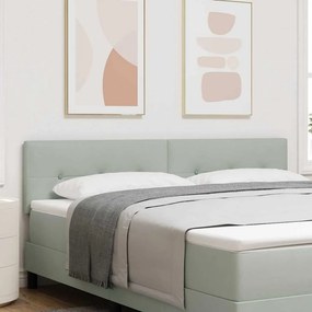 vidaXL Κεφαλάρι Ανοιχτό γκρι 180 cm Βελούδο