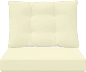 vidaXL Μαξιλάρι Καναπέ Εξωτερικού Χώρου 2 pcs Κρεμ Πολυεστέρας