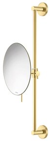 Καθρέπτης Μεγεθυντικός Επιτοίχιος Ρυμθιζόμενου Ύψους Ø20 εκ. Μεγέθυνση x3 Brushed Brass Sanco Mirrors MR-708-AB12
