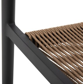 ΠΟΛΥΘΡΟΝΑ ΑΛΟΥΜΙΝΙΟΥ GRET  ΑΝΘΡΑΚΙ PΕ RATTAN ΜΠΕΖ 56x55,5x78Υ εκ.