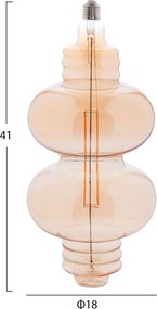 ΛΑΜΠΤΗΡΑΣ LED FILAMENT 8W E27 3000K GOLD COLOR DIMMABLE HM4053.02