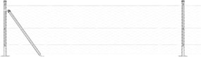 vidaXL Στύλος Περιφράξεων Ασημί
