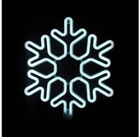 Χριστουγεννιάτικη Χιονονιφάδα NEON LED IP44 40X40CM SNOWFLAKE ACA-X0830024111-Λευκό X0830024111