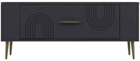 Έπιπλο Τηλεόρασης Retrol 475OLV2957 120x26,4x48,2cm Anthracite-Gold