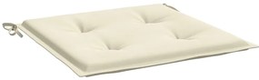 vidaXL Μαξιλάρια Καρέκλας Κήπου 2 τεμ. Κρεμ 40x40x4 εκ. Υφασμάτινα