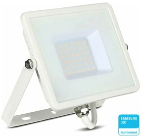 V-TAC Προβολέας LED SMD 30W 2340lm 100° IP65 Samsung Chip G2 Άσπρο Σώμα Φυσικό Λευκό 21404