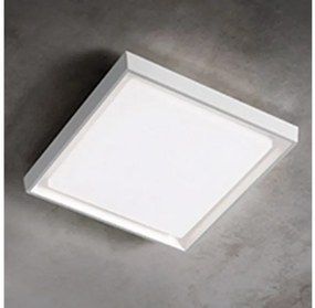 Πλαφονιέρα Φωτιστικό Οροφής Τετράγωνο LED 30W IP54 3000K Alu Zafferano-LD0137B3-Λευκό LD0137B3