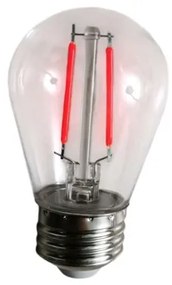 Λάμπα LED αδιάβροχη 10τμχ. E27 2W 220V RZ-163 Κόκκινος φωτισμός