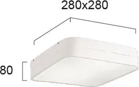 Φωτιστικό Πλαφονιέρα Viokef Terry White 4104200