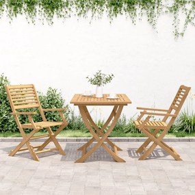 vidaXL Καρέκλες Κήπου Πτυσσόμενες 2 τεμ 54,5x61,5x86,5 εκ Μασίφ Ακακία