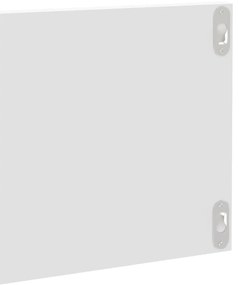 Ραφιέρες Τοίχου 2τεμ Γυαλιστερό Λευκό 80x11,5x18 εκ Μοριοσανίδα - Λευκό