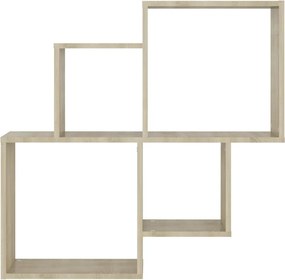 vidaXL Ράφι Κύβος Τοίχου Sonoma Δρυς 80 x 15 x 78,5 εκ. από Επεξ. Ξύλο