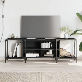 vidaXL Έπιπλο Τηλεόρασης Μαύρο 153x37x50 εκ. Επεξεργασμένο Ξύλο