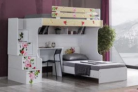 Stewehome Κουκέτα κρεβάτι γραφείο ράφι