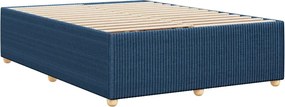 vidaXL Σκελετός Κρεβατιού Χωρίς Στρώμα Μπλε 140x200 εκ.Υφασμάτινο