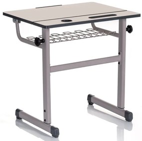 U-Grow SCH-K16-SD Παιδικό Γραφείο Ξύλινο Γκρι με Μεταλλικά Πόδια &amp; Ρυθμιζόμενο Ύψος 70x56x79εκ.