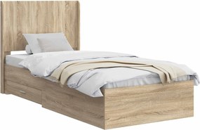 vidaXL Καλάθι με αποθήκη και κεφαλάρι Sonoma Δρυς 100 x 200 cm